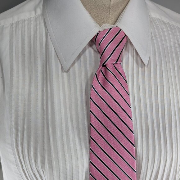Tommy Hilfiger Candy pink striped neck tie - Picture 2 of 7